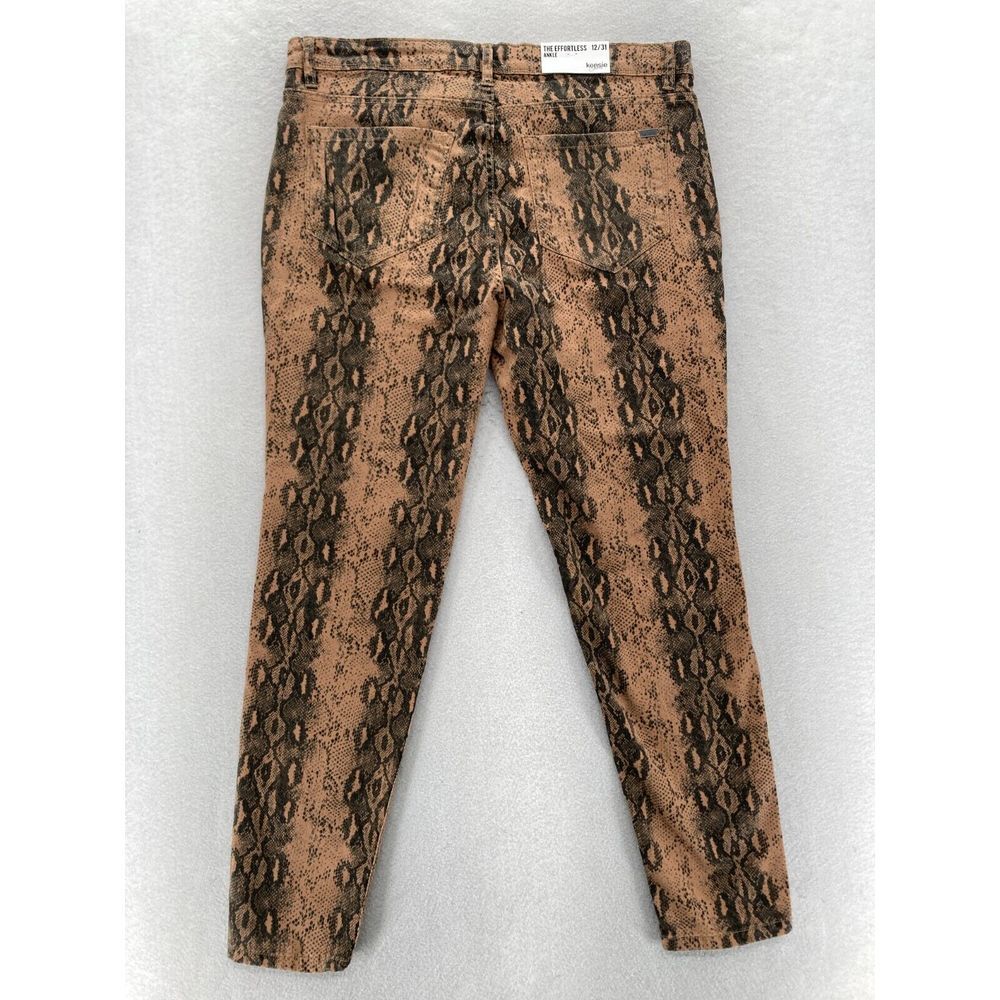 Kensie Jeans The Effortless Ankle Women's 12/31 Brown Stretch Denim Snakeskin - Picture 13 of 13